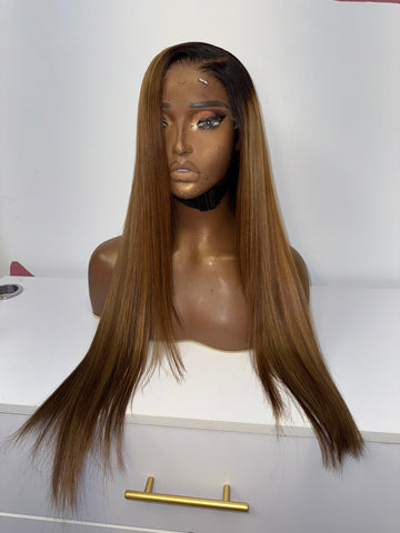 5x5 HD closure wig ombre
