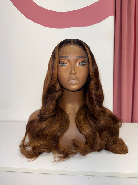 5x5 HD closure wig  - Honey Blonde w/ brown highlights