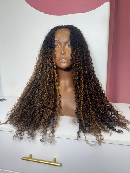 Kinky curly u-part wig