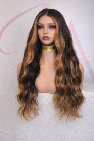 13x4 HD highlighted wig A-08 (Uncustomized)