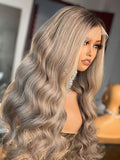 Chipiliro: Un-Styled European Blonde Raw Hair Dark Roots Full Density Glueless Frontal Wig