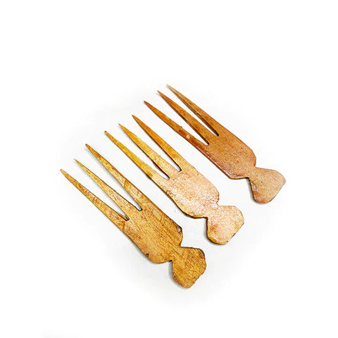 Hand Carved Ilarun African Precision Parting Combs
