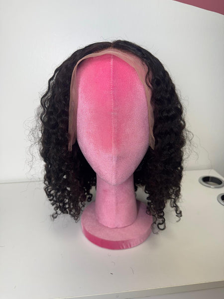 12 inch Burmese Curly Frontal Wig