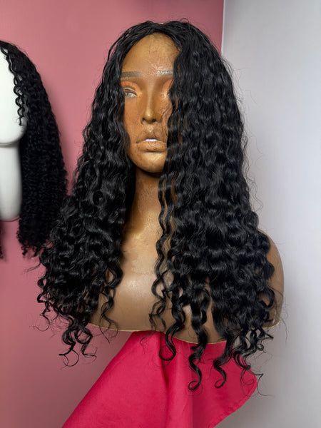 18" Half Wig- Jet black