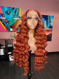 7x7 30’ Feminine Straight Ginger Wig
