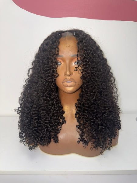 Burmese Curly V-Part Wig