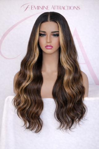 13x4 HD highlighted wig L1-03  (Uncustomized)