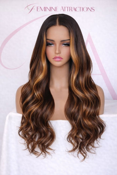 13x4 HD highlighted wig L1-09 ( Uncustomized)