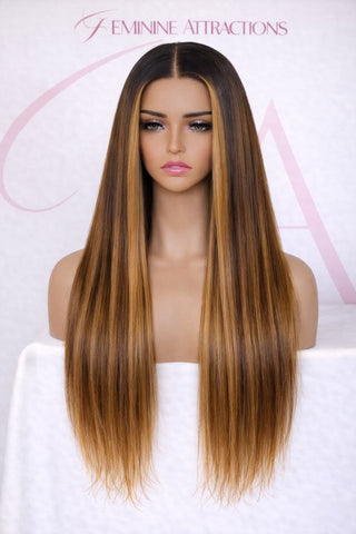 13x4 HD highlighted wig L1-10 ( Customized)