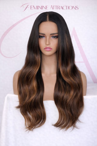 13x4 HD highlighted wig L1-12 ( Customized)