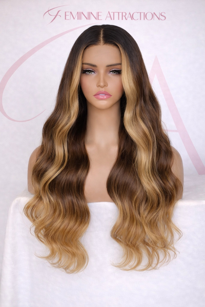 13x4 HD highlighted wig L2-05  ( Customized)