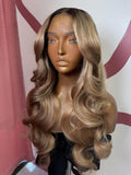 Customized 5x5 Raw Ash Blonde Wig
