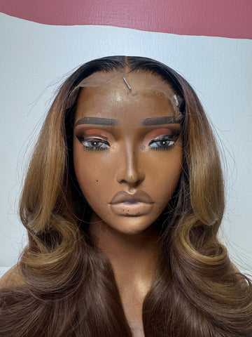 5x5 HD color7 wig customized