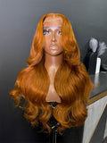 Adiel- Pre-Styled Virgin Hair Ginger Closure Wig
