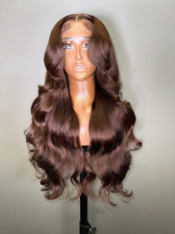 5x5 HD closure wig  - Chocolate Brown