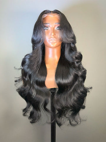 Thokozani-Pre-Styled Virgin Hair Jet Black Closure Wig