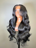 Thokozani-Pre-Styled Virgin Hair Jet Black Closure Wig