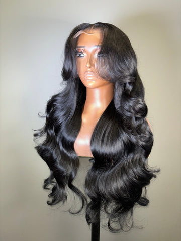 5x5 jet black wig (Customized)